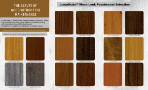 LumaGrain™ Wood Look Powdercoating Options